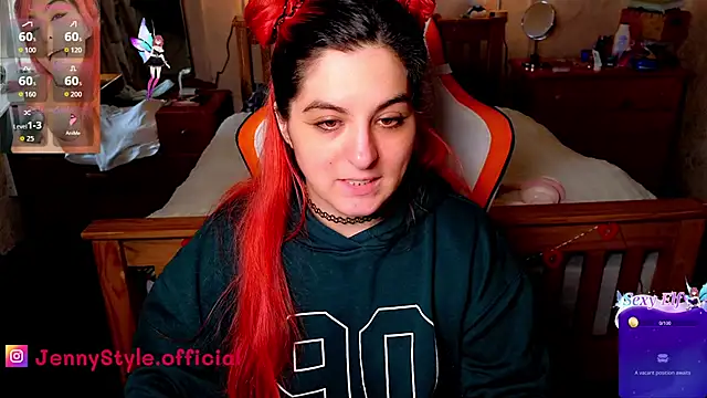 Show de jennystyle na webcam