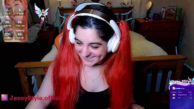 Show de jennystyle na webcam