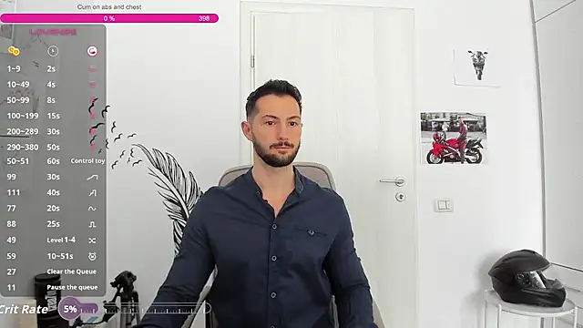Show modela ZackFraser na web-kameri