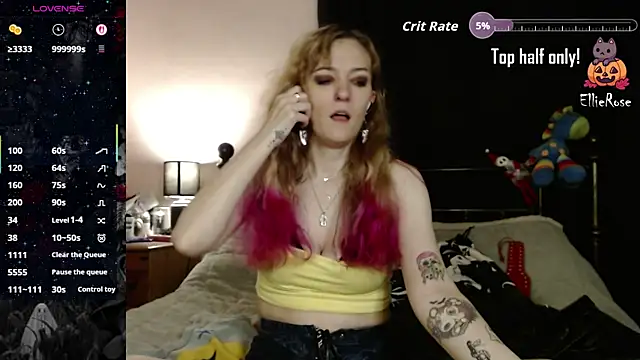 Show de EllieeRose na webcam