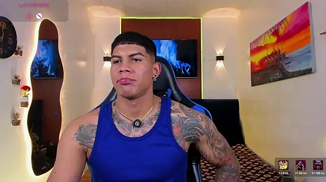 Show modela Damian_latinxxx na web-kameri
