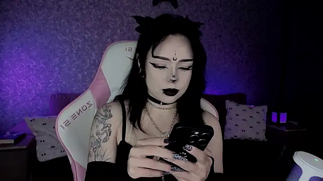 Show de meowceline na webcam