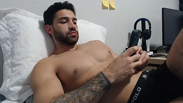 Show de macho_fit na webcam