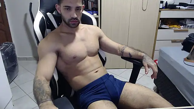 Show de macho_fit na webcam