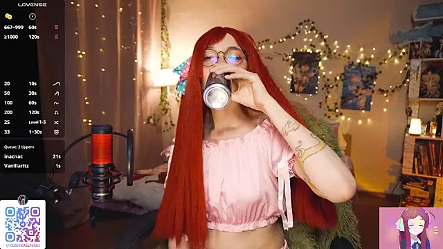 הופעת וובקאם של koshkasenpai
