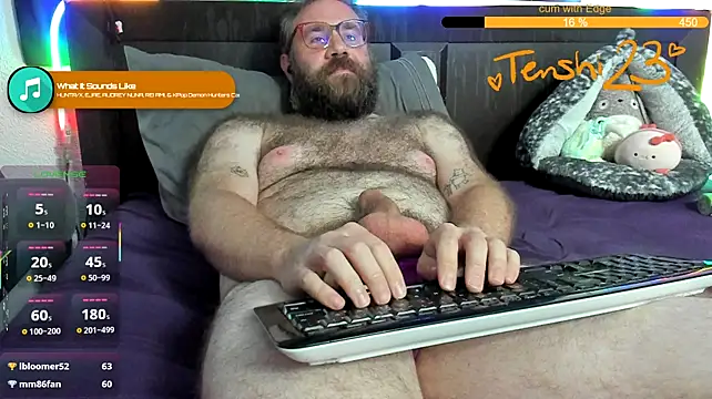 הופעת וובקאם של tenshi23strip