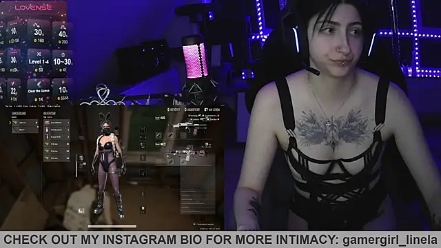 Gamergirl-Linela Pertunjukan Webcam