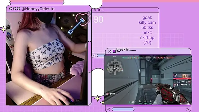 HoneyyCeleste élő XXX-chatje