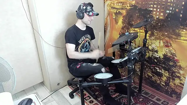 Pertunjukan Kamera Web NakedDrums