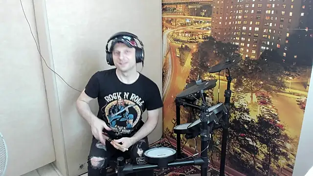 Show de NakedDrums na webcam