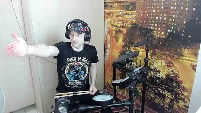 NakedDrums Шоу с уебкамера