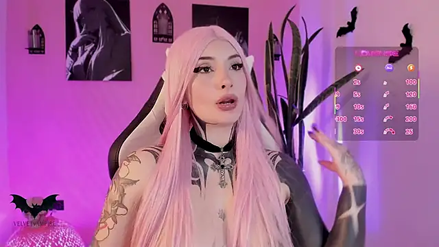 Show de VelvetVampiree na webcam
