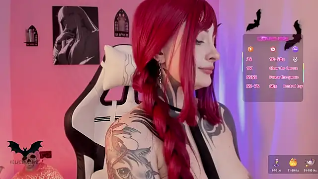 Pertunjukan Kamera Web VelvetVampiree
