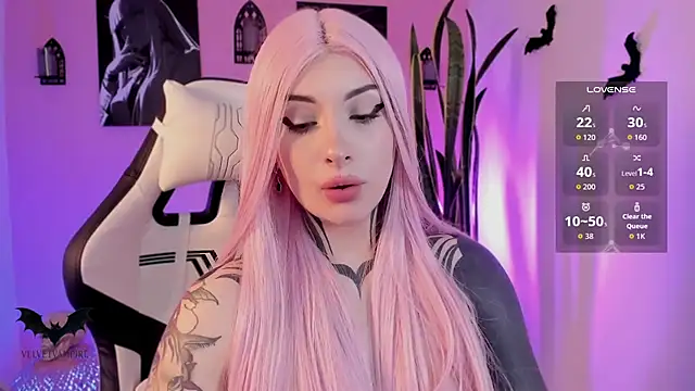 Show de VelvetVampiree na webcam