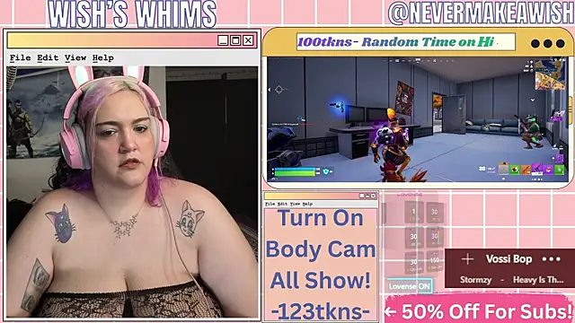 Webkamerová show nevermakeawish