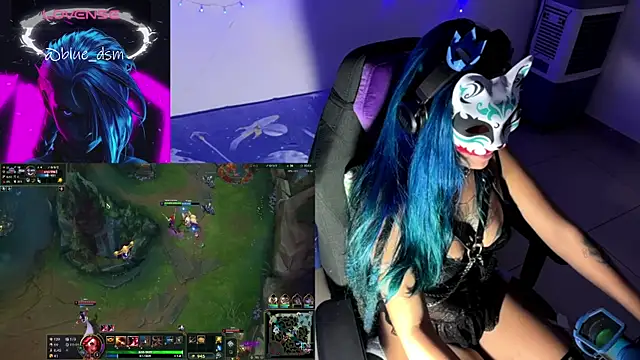 Show de bluesubmissive na webcam