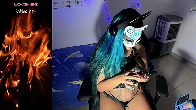 Show de bluesubmissive na webcam