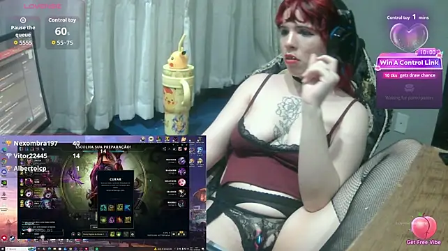 Show de MorangoCChoc na webcam