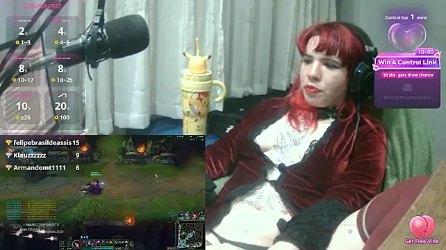 Show de MorangoCChoc na webcam