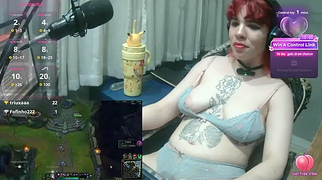 Show de MorangoCChoc na webcam