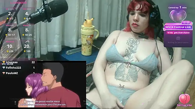 Show de MorangoCChoc na webcam