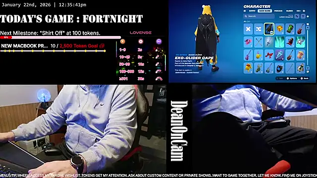 Show de DeanonCam na webcam