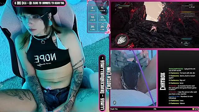 Show modela xxunholymusexx na web-kameri