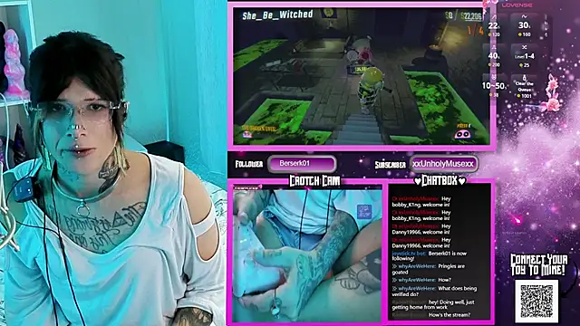 Show de xxunholymusexx na webcam