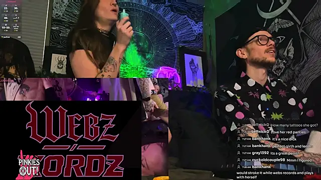 Show modela webzandkordz na web-kameri