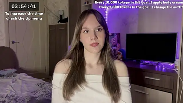 Show modela RinaRight na web-kameri