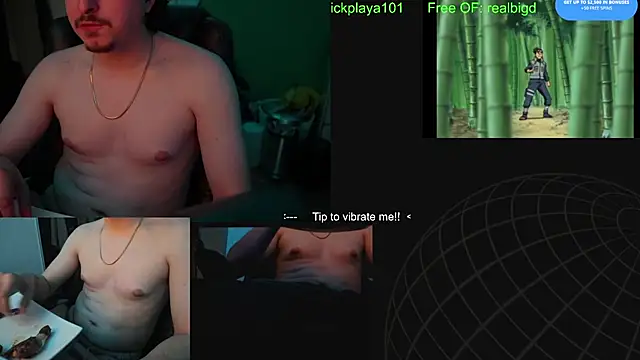 הופעת וובקאם של BigDickPlaya101