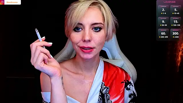 Blondice webkamerás műsora