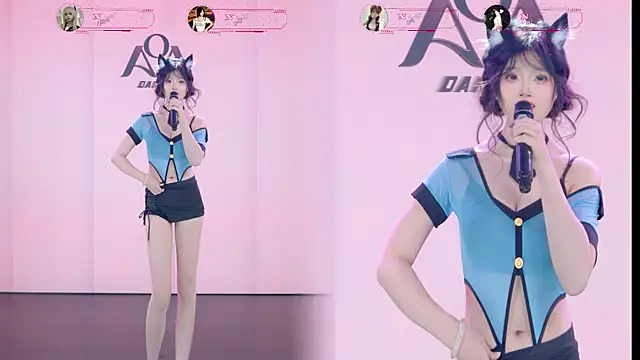 Show de AOA-001 na webcam