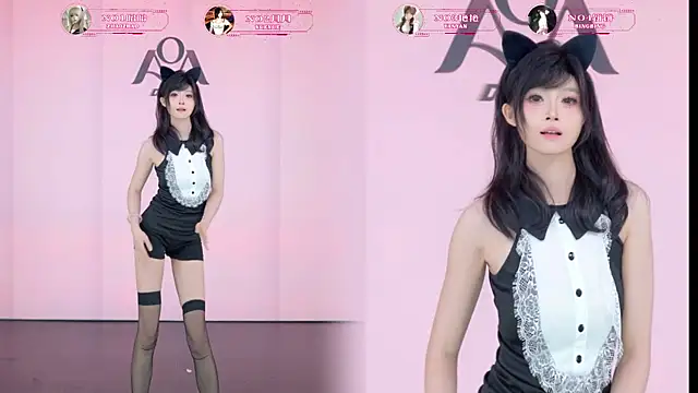 Show de AOA-001 na webcam