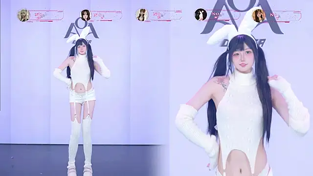 Show de AOA-001 na webcam