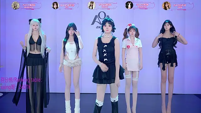 Show de AOA-001 na webcam