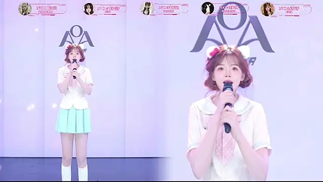Show de AOA-001 na webcam