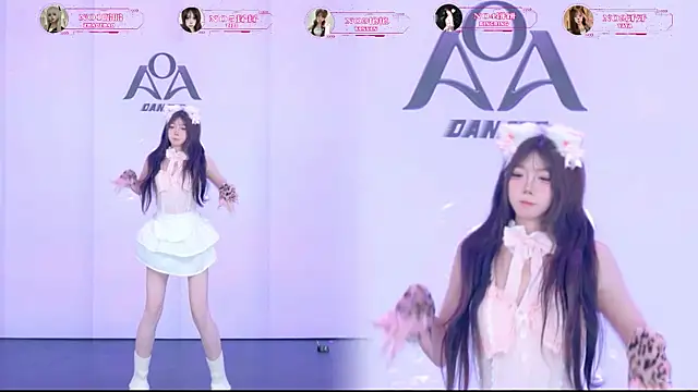 Show de AOA-001 na webcam