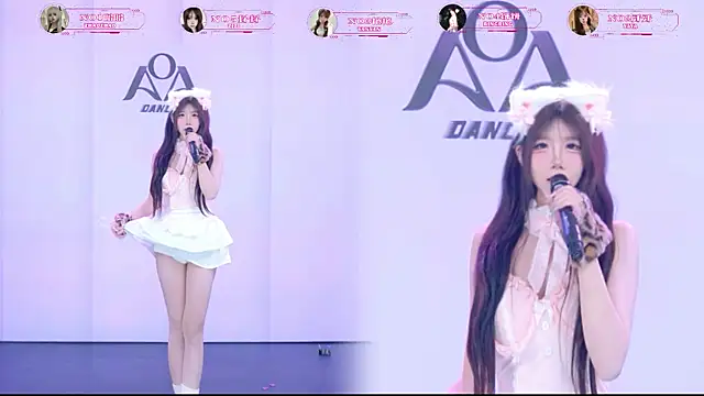 Show de AOA-001 na webcam