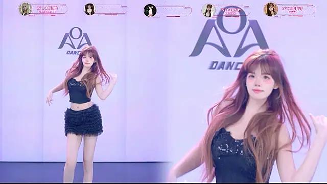 Show de AOA-001 na webcam