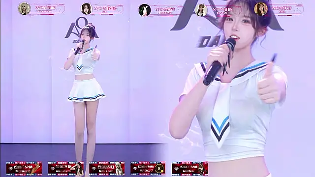 Show de AOA-001 na webcam