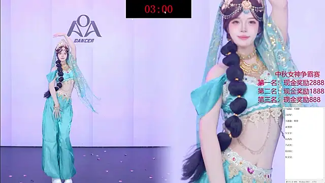 Show de AOA-001 na webcam
