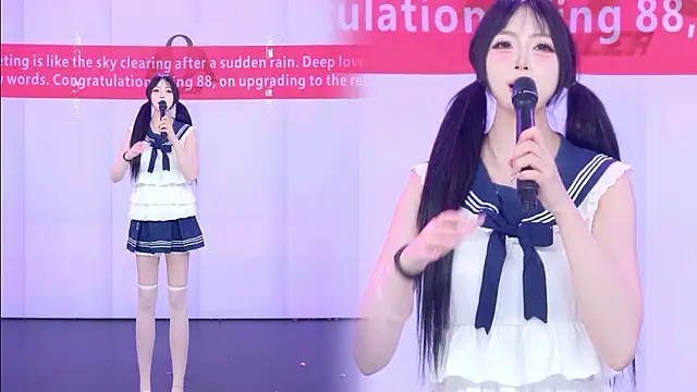 Show de AOA-001 na webcam