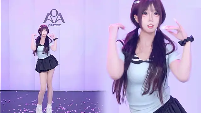 Show de AOA-001 na webcam