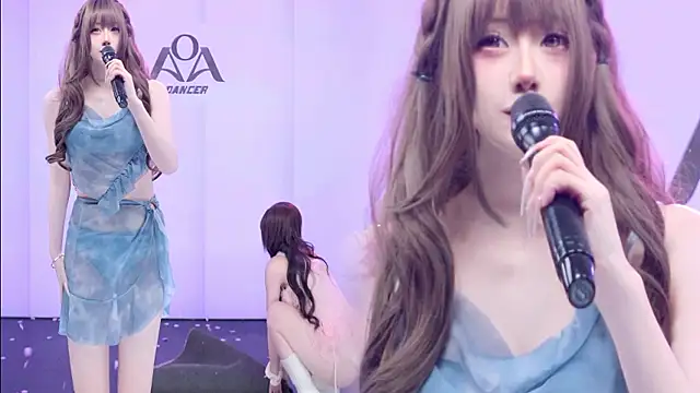 Show de AOA-001 na webcam