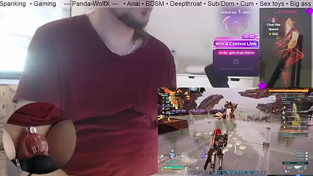 Show de Panda-WolfX na webcam