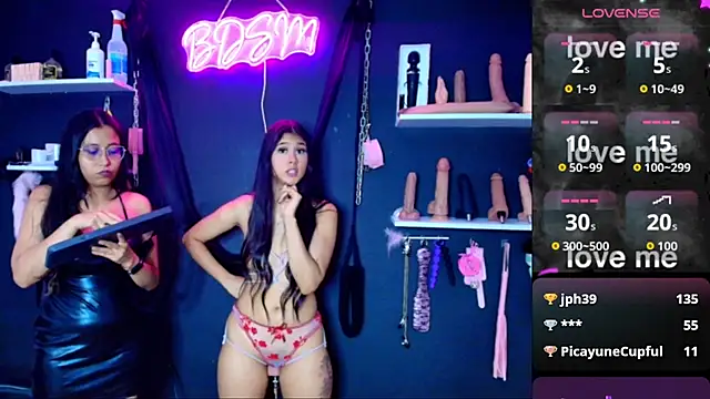 Pertunjukan Kamera Web MissVicky_SlaveLiah_BDSM