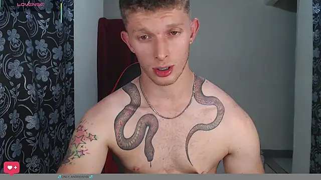 Show modela andrewxbii na web-kameri