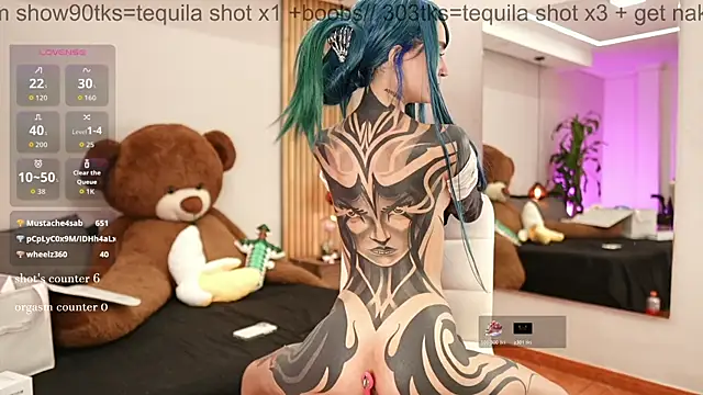 Show de SugarLollyPop na webcam