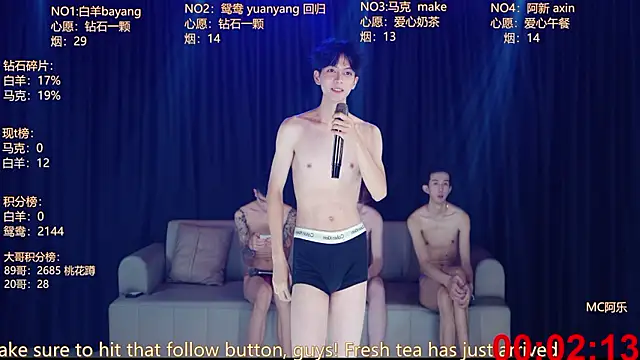 Show de TopBoy-001 na webcam